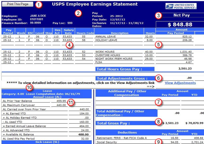 USPS liteblue paystub payslip-1